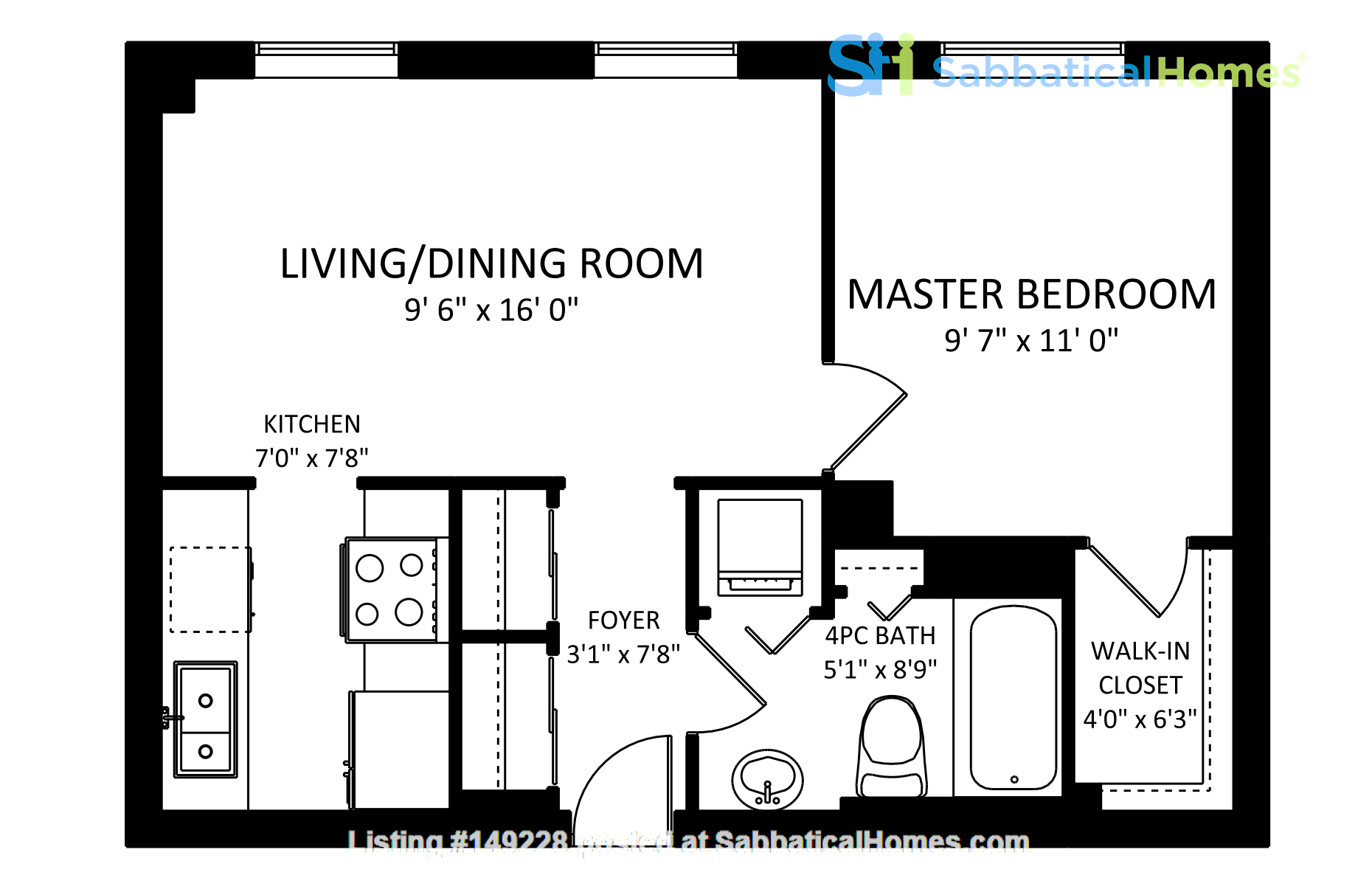 1 bedroom Apartment or Condo for rent in Toronto listing 149228